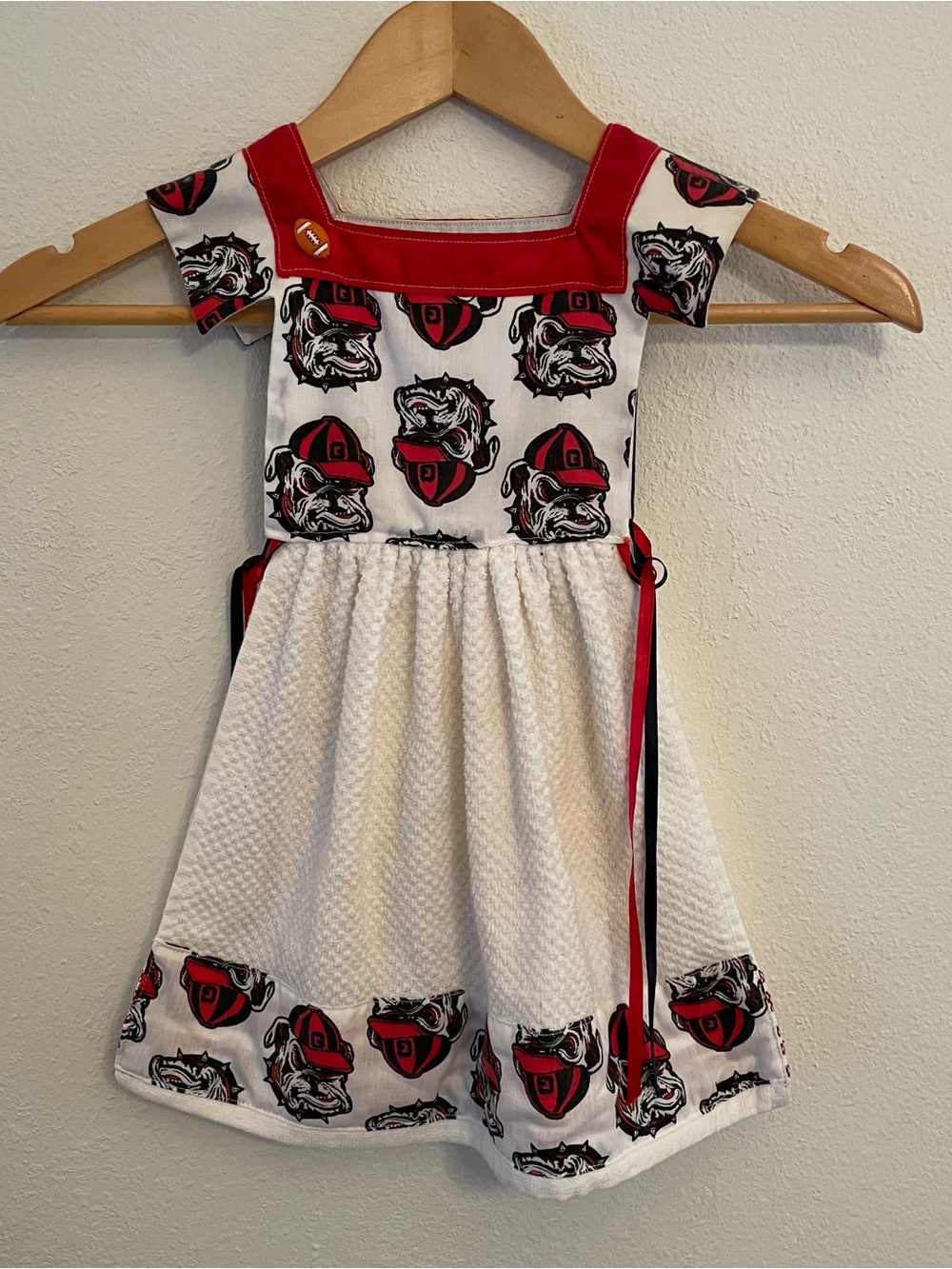 Oven Door Or Toddler UGA Bulldogs Kitchen Towel Dress Handmade